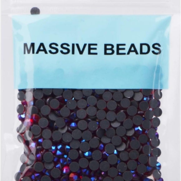 3000 Pieces Hot Fix Glass Flatback Rhinestones Round Crystal Gems Red AB SS10 - Picture 4 of 7